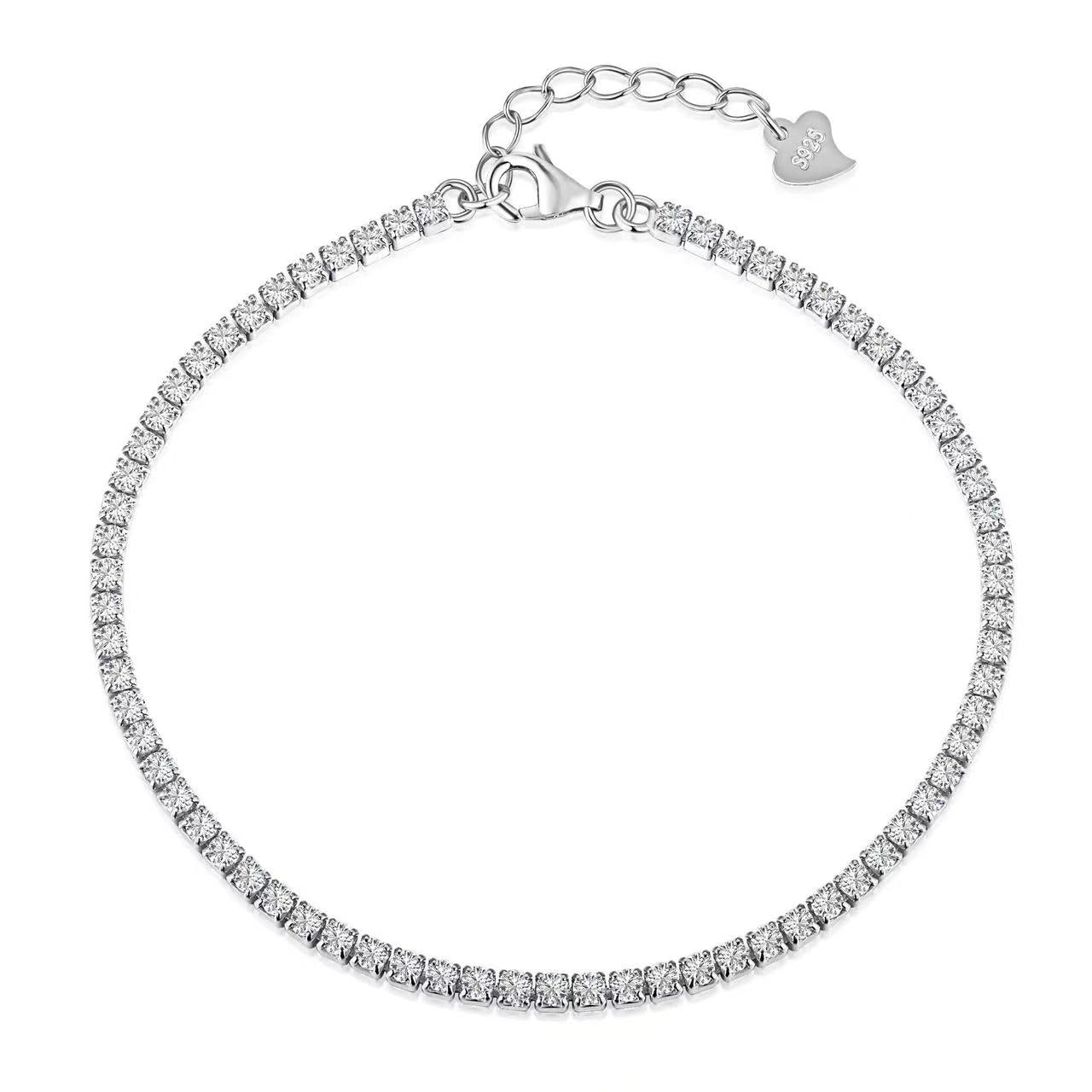 Bracelet Zircon Argent Massif 18K