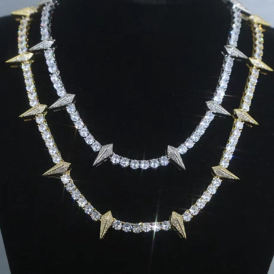 Collier Chaîne Tennis Zircon Panthère Noire