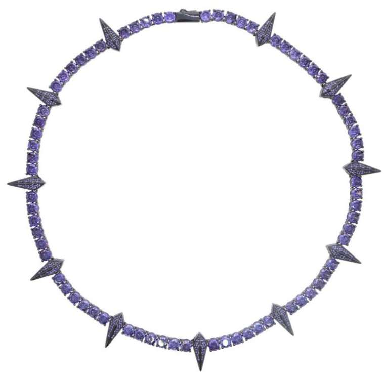 Collier Chaîne Tennis Zircon Panthère Noire