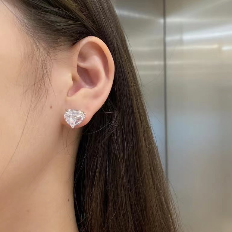 Boucles d'Oreilles Coeur Zircon