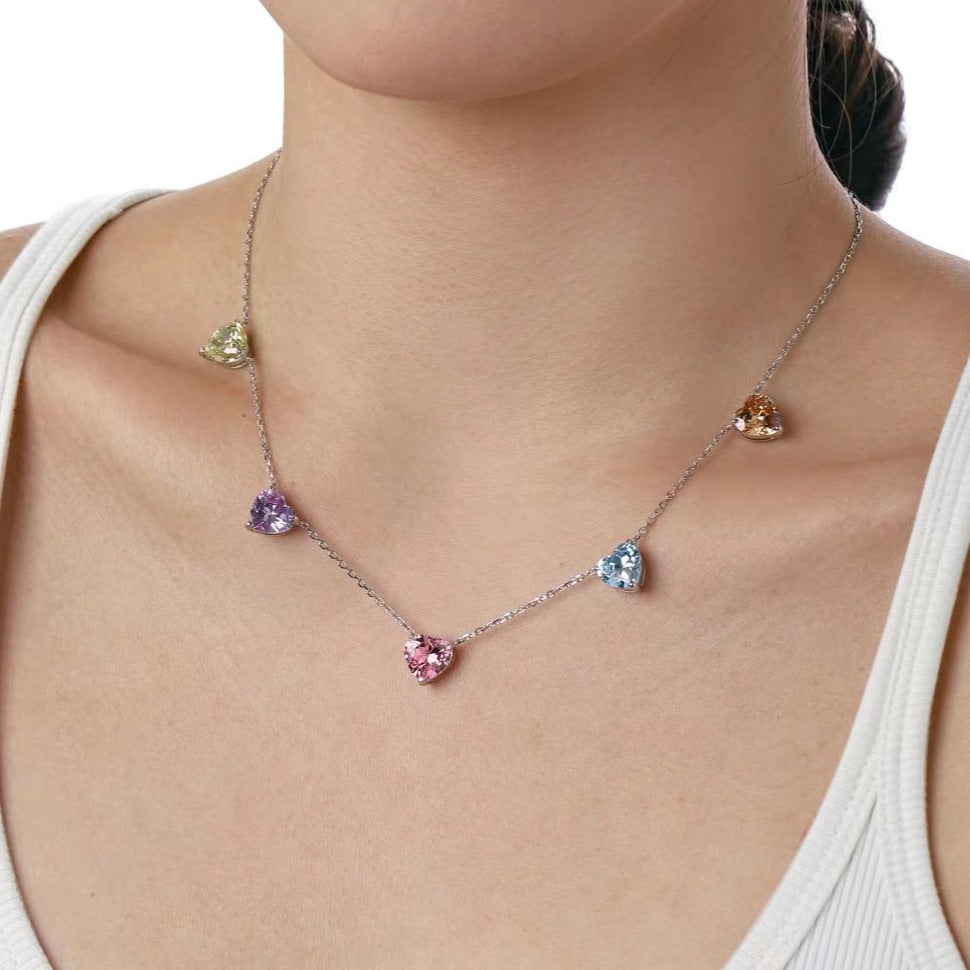 Collier en argent sterling avec nœud scintillant