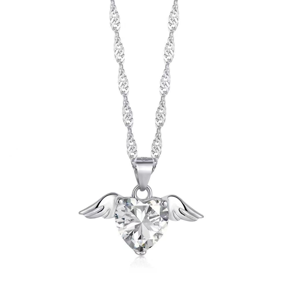 Collier en argent sterling avec nœud scintillant