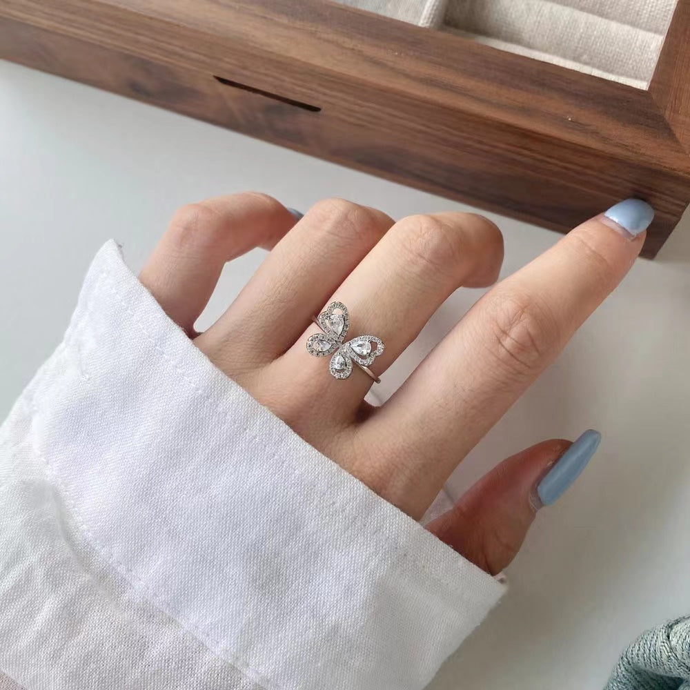 Bague en argent sterling à reflets d'arc