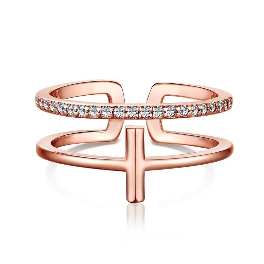 Bague en argent sterling à reflets d'arc