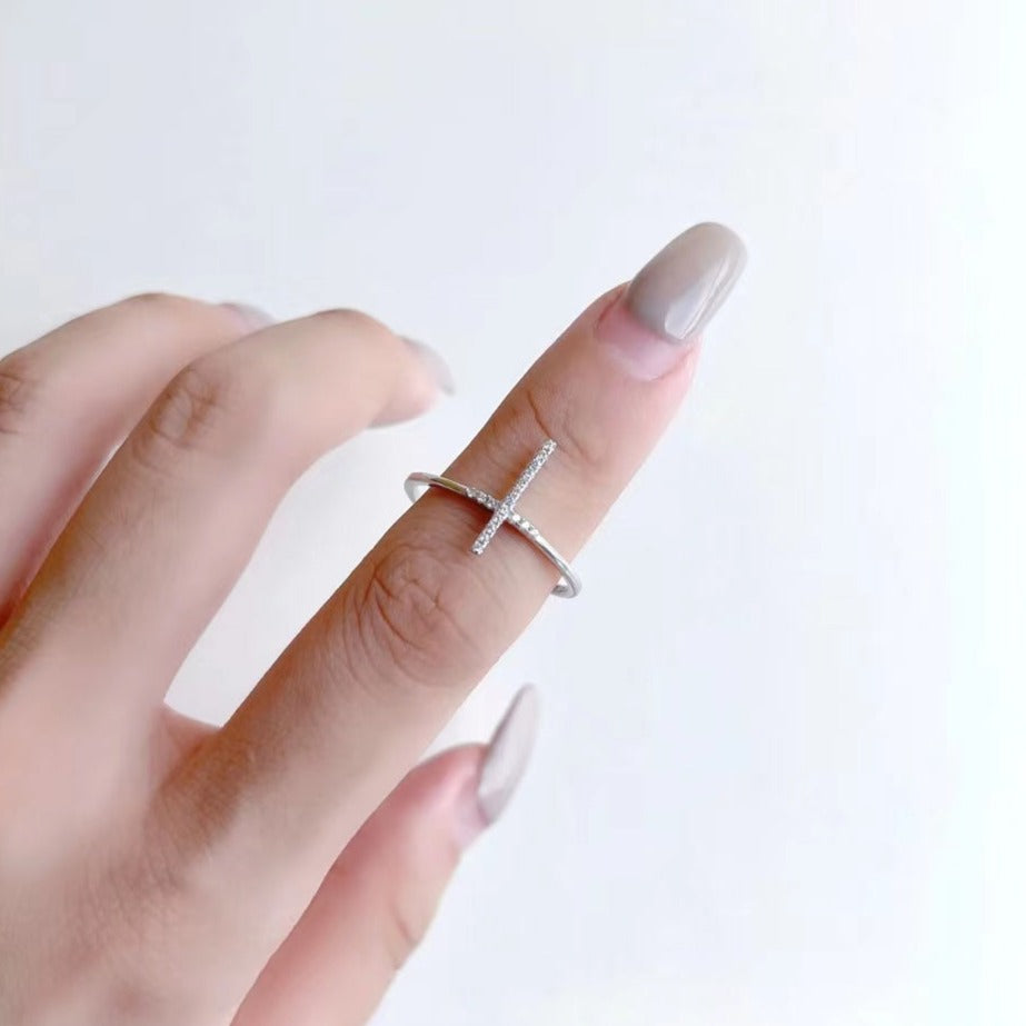 Bague en argent sterling à reflets d'arc