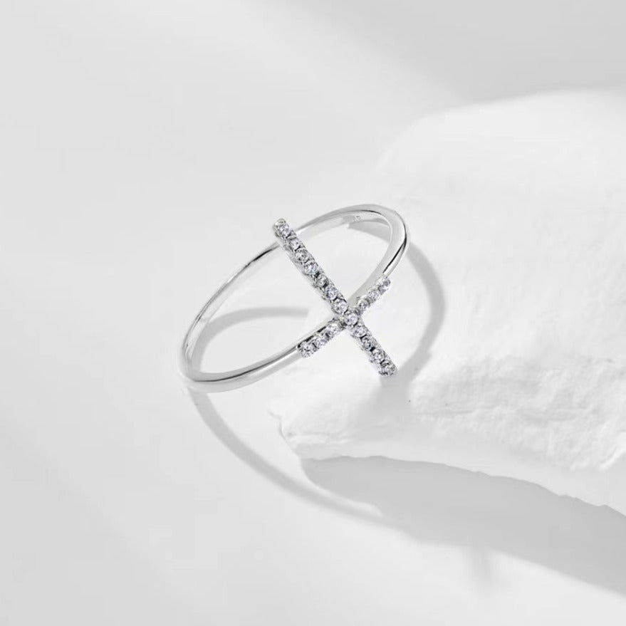 Bague en argent sterling à reflets d'arc