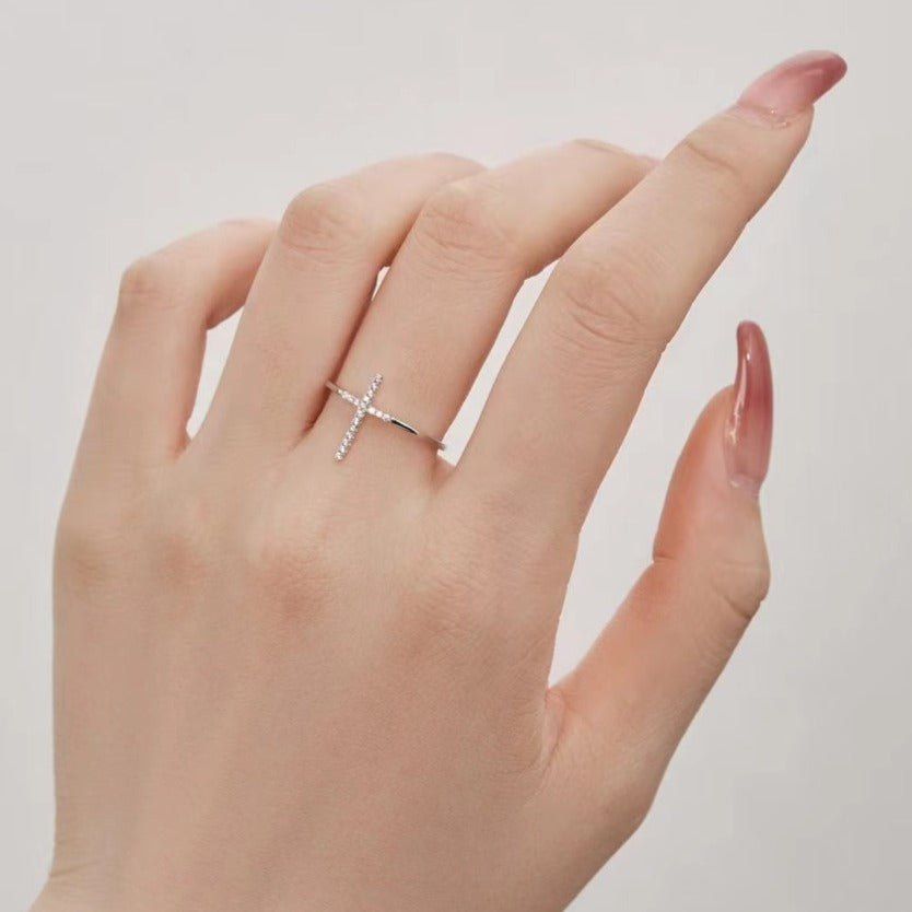 Bague en argent sterling à reflets d'arc