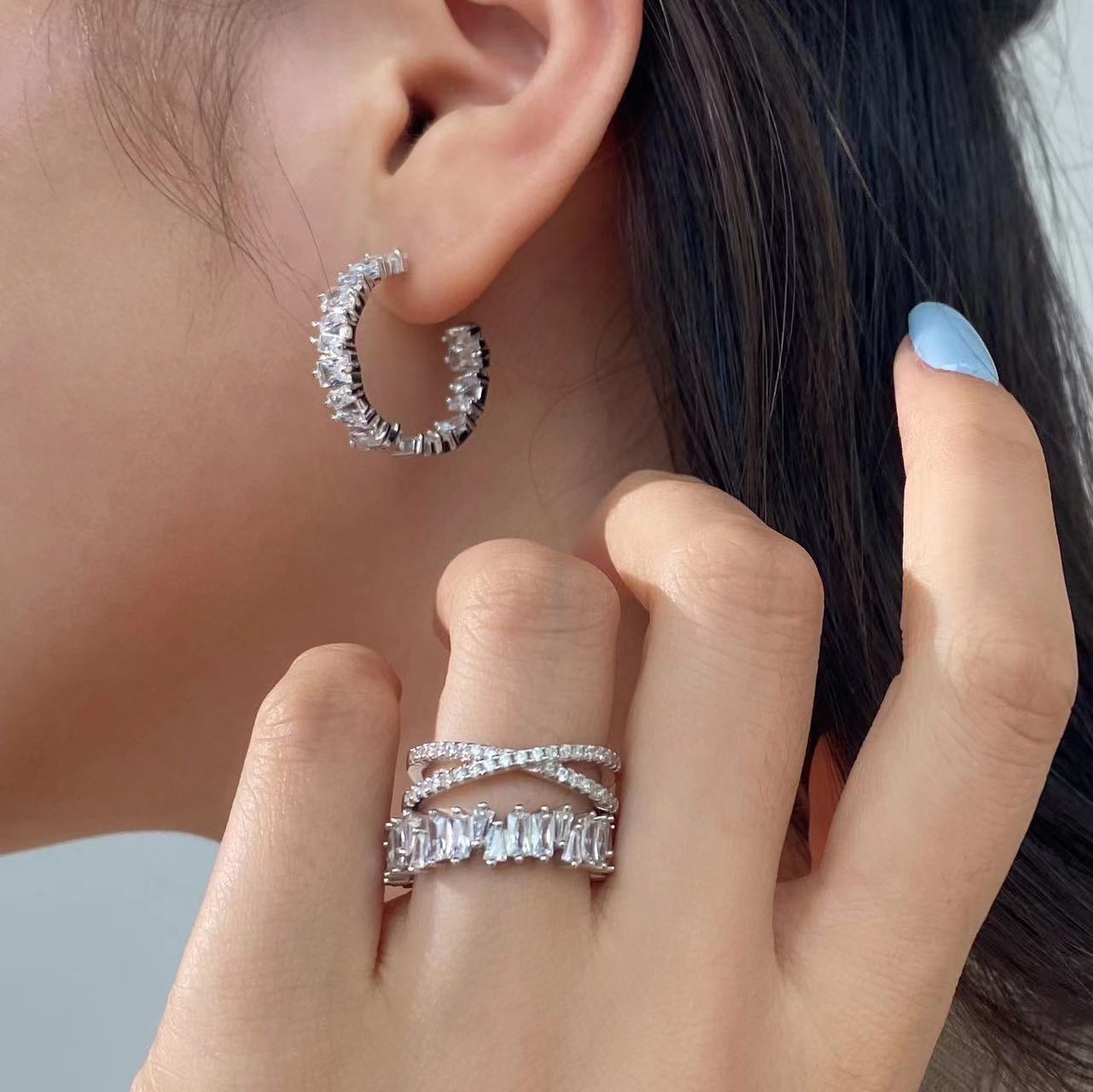 Bague en argent sterling Hola Band