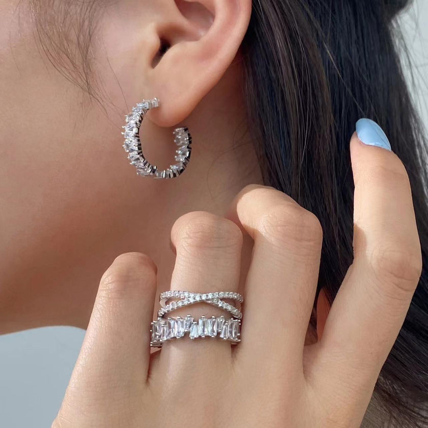 Bague en argent sterling Hola Band