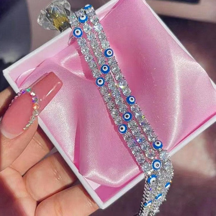 Collier Tennis Mal De Ojo 4mm