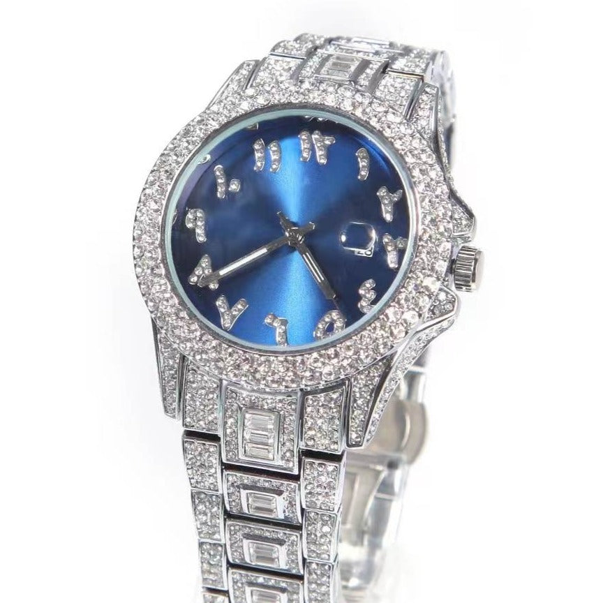 Montre Cadran Arabe Bleu
