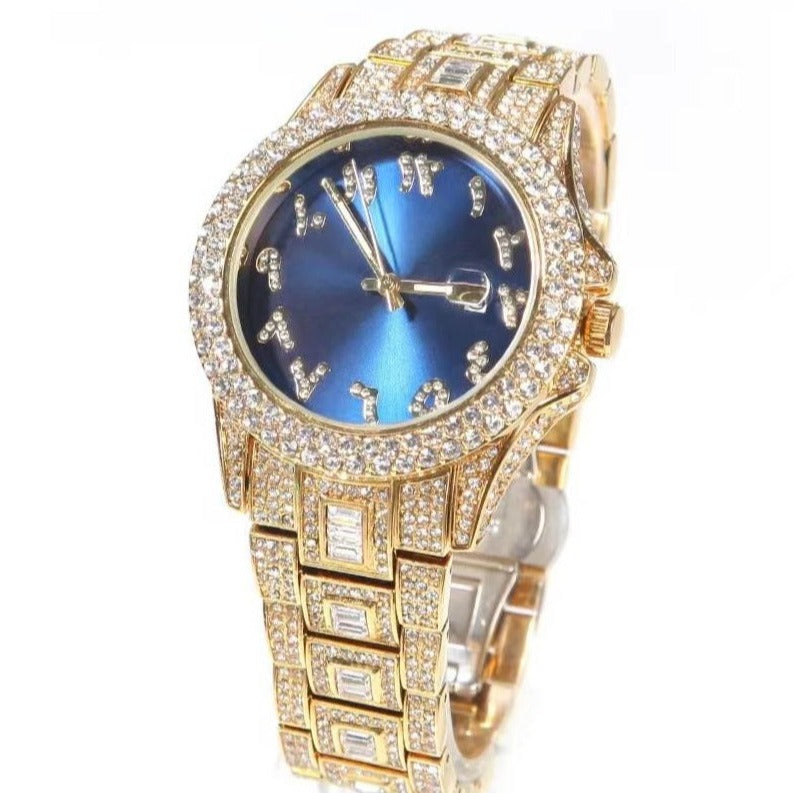Montre Cadran Arabe Bleu
