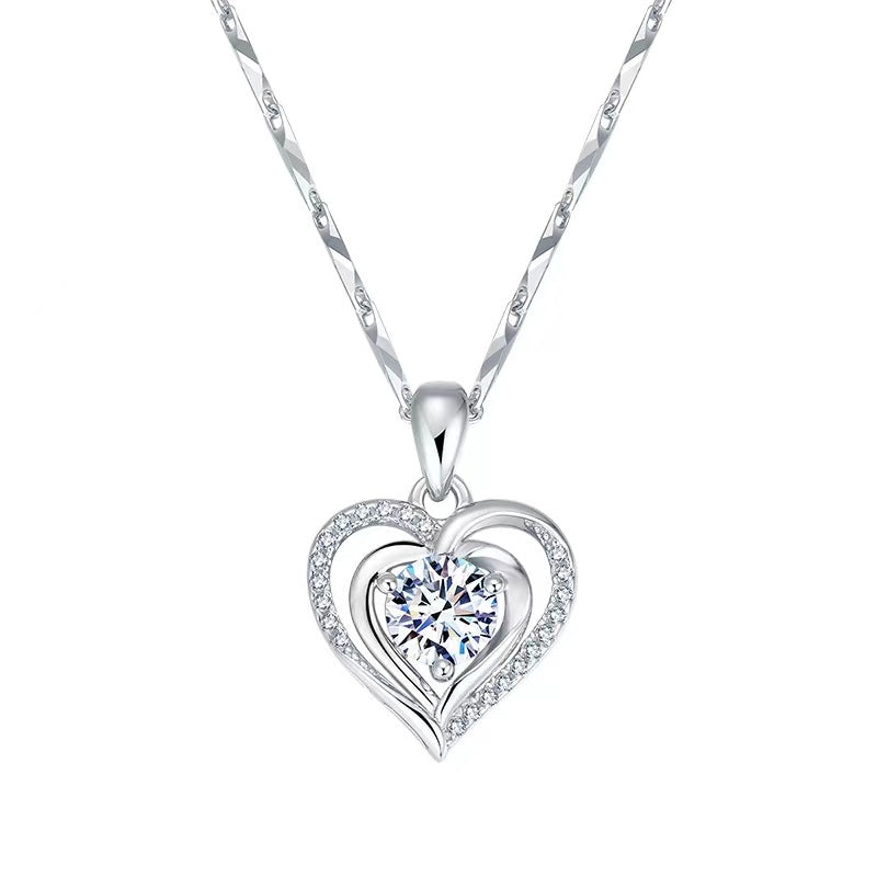 Collier en argent sterling avec nœud scintillant