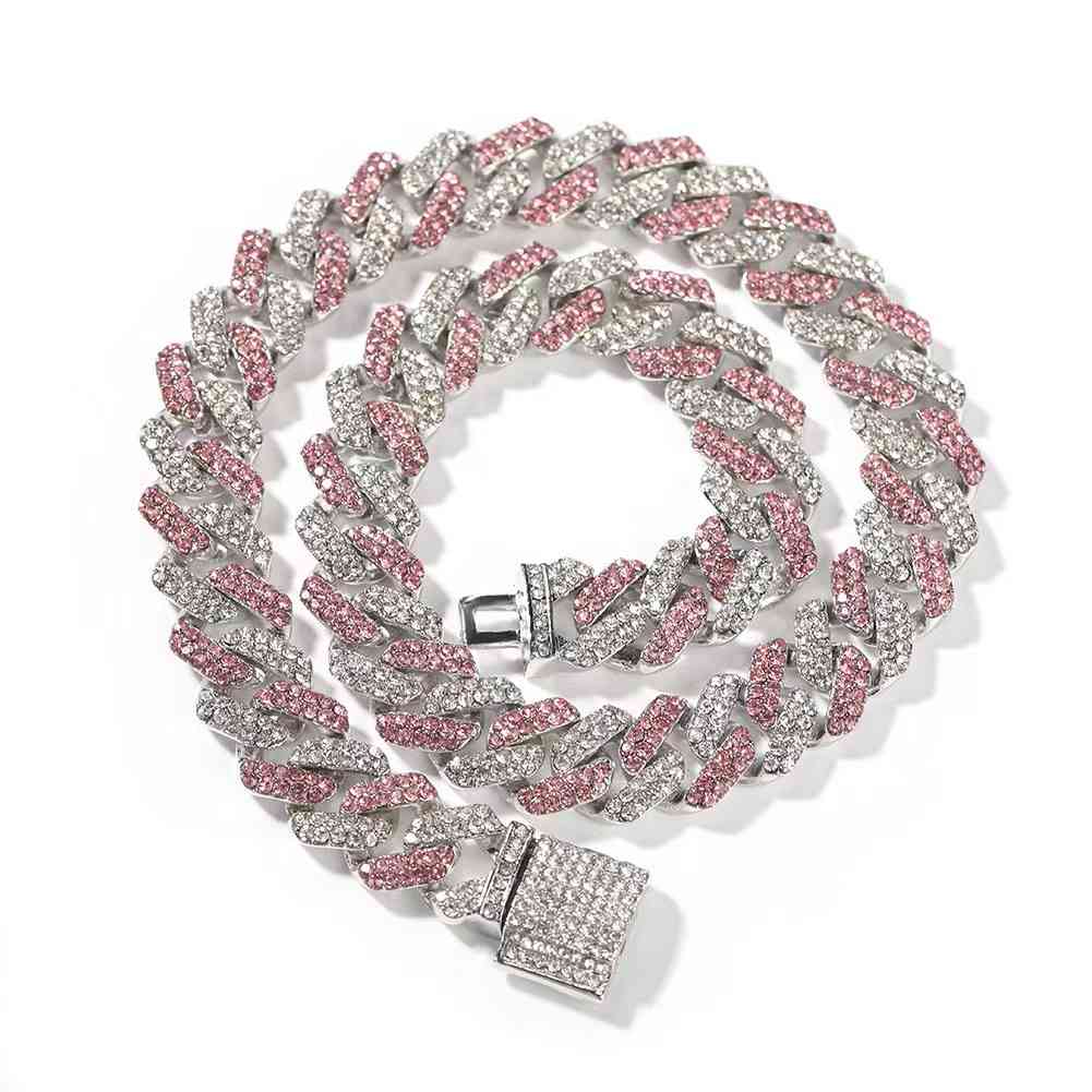 Collier Zircon Chaîne Cubaine 13MM