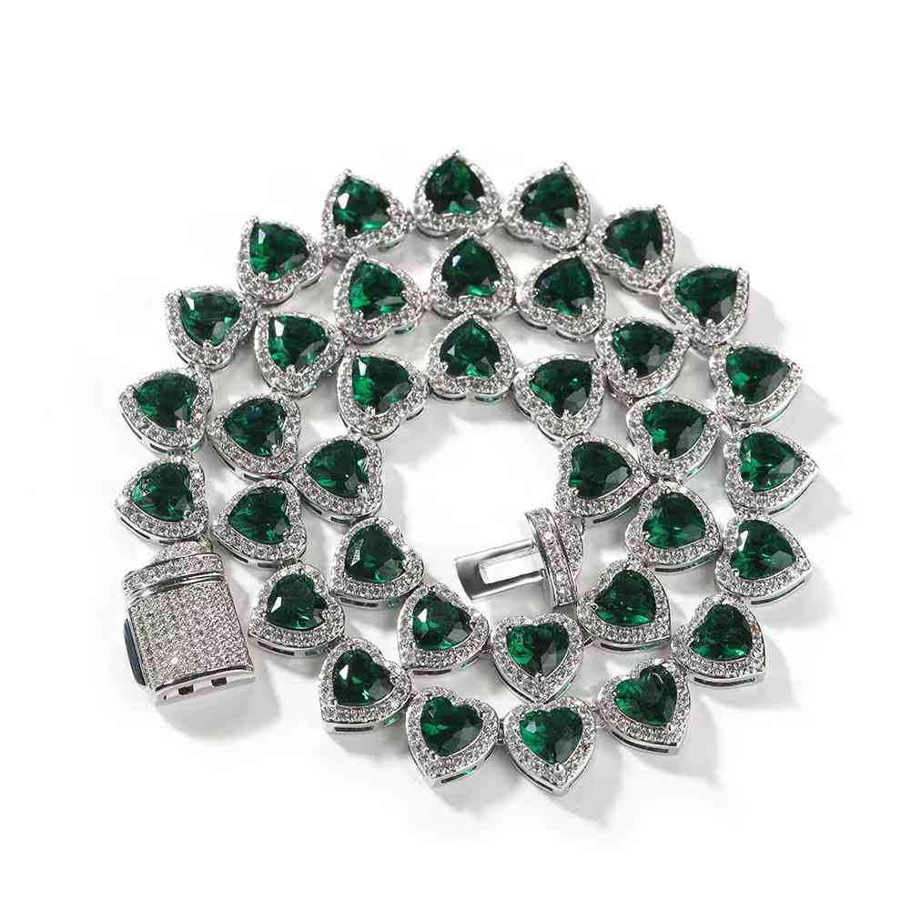 Collier Zircon Coeur Bling