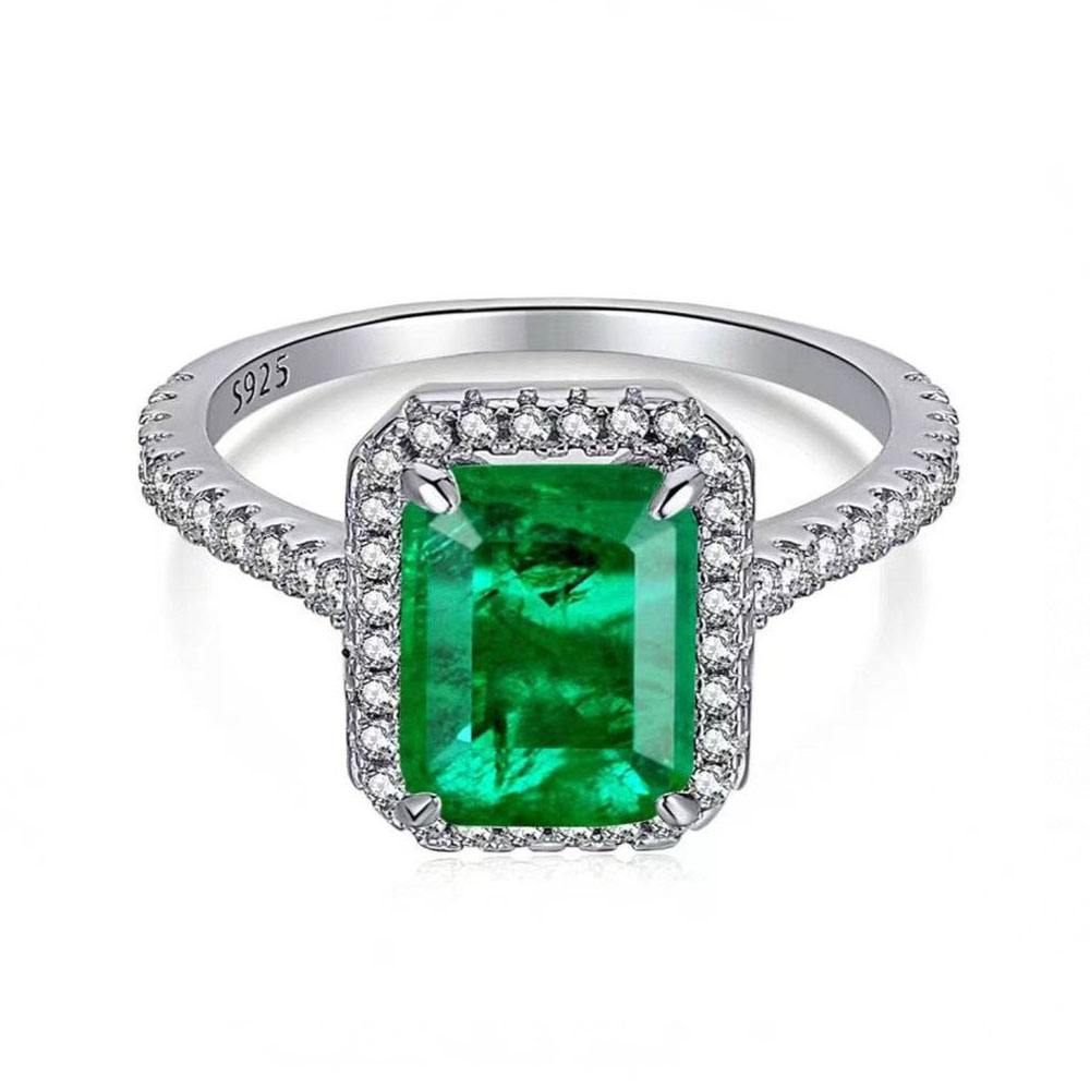 Bague scintillante en argent sterling