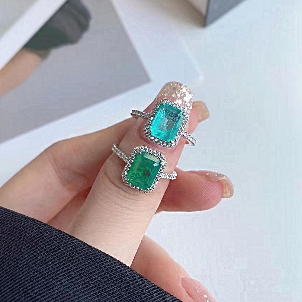 Bague scintillante en argent sterling