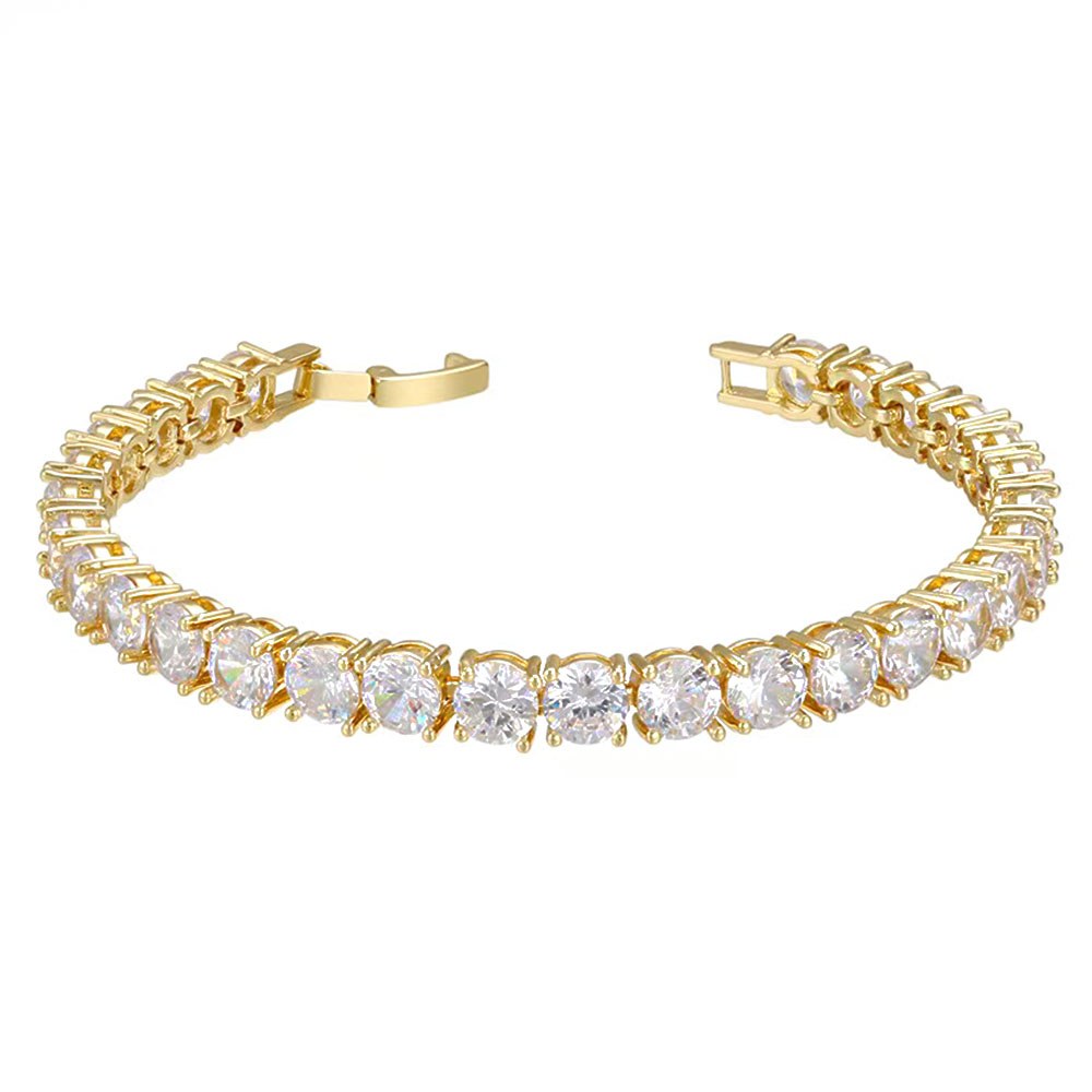 Bracelet Chaîne Tennis Zircon Panthère Noire