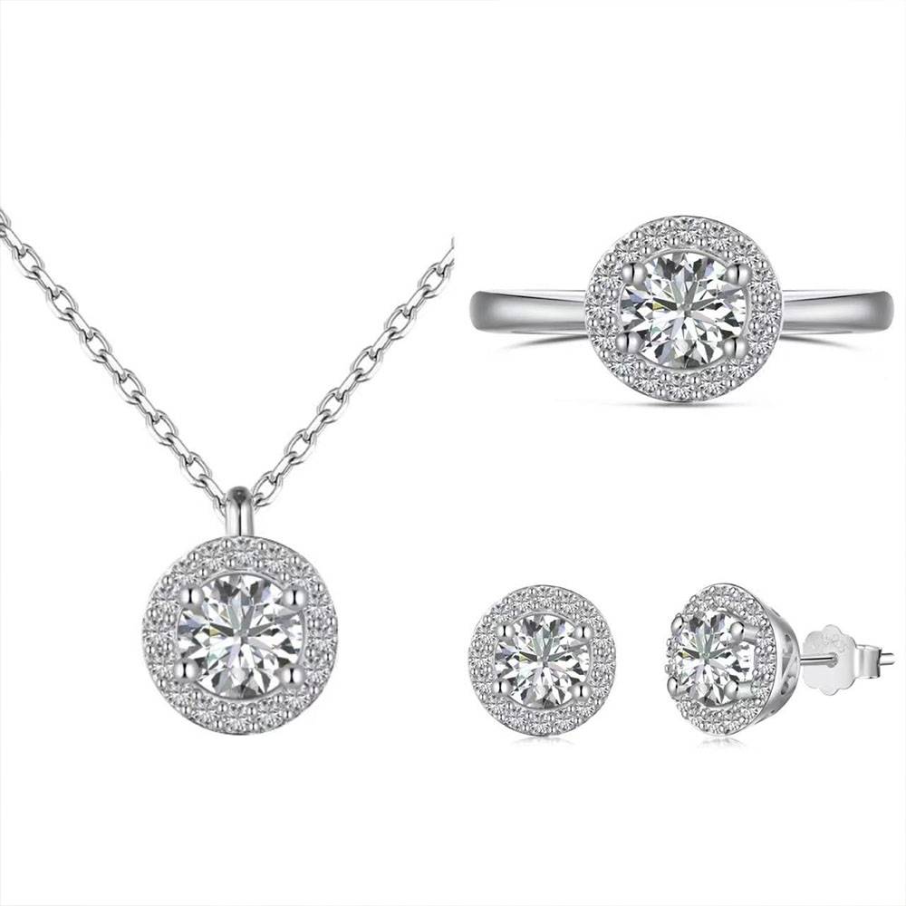 Delores Sterling Silver Jewelry Set+Gift Box