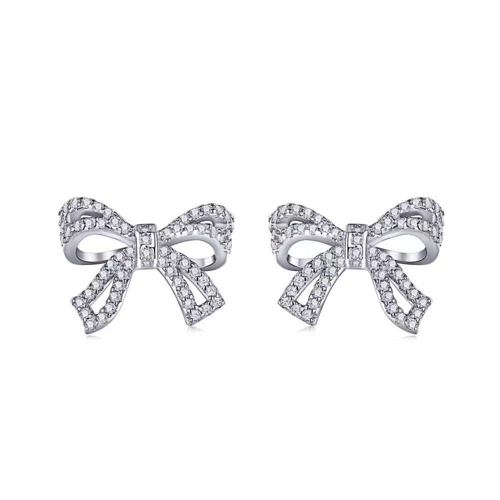 Little Bow Sterling Silver Earrings