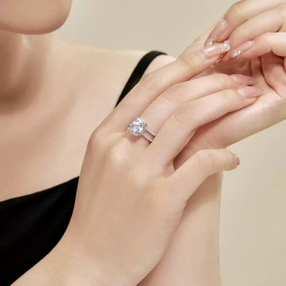 Bague en argent sterling 5 carats Mon destin