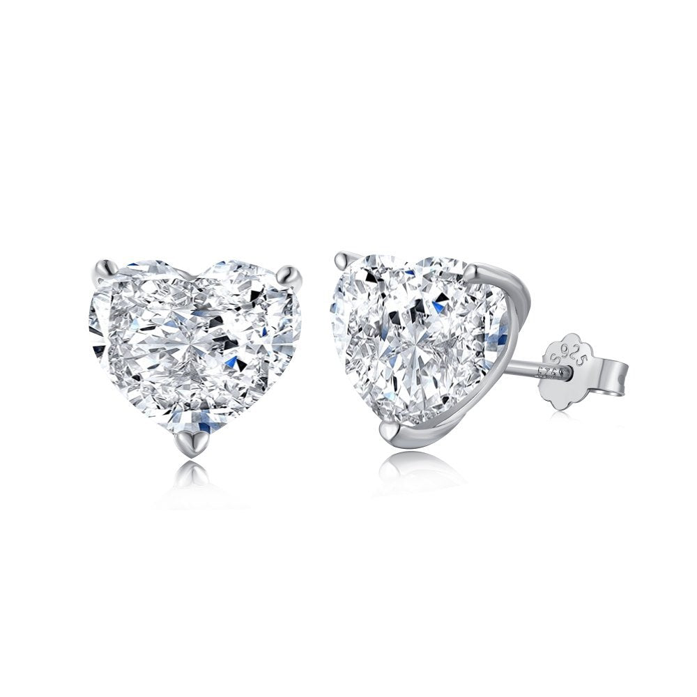 Boucles d'Oreilles Coeur Zircon