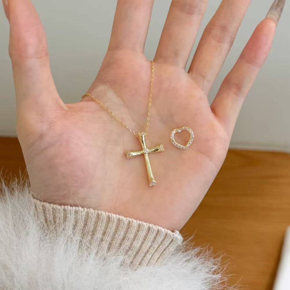 Twinkle Cross Sterling Silver Necklace