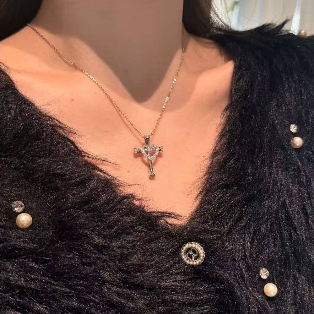 Twinkle Cross Sterling Silver Necklace