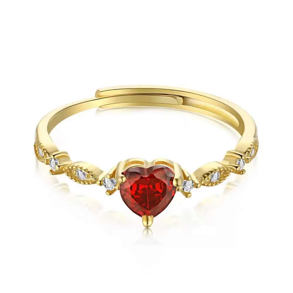 Anneau de coeur d'amour fantastique