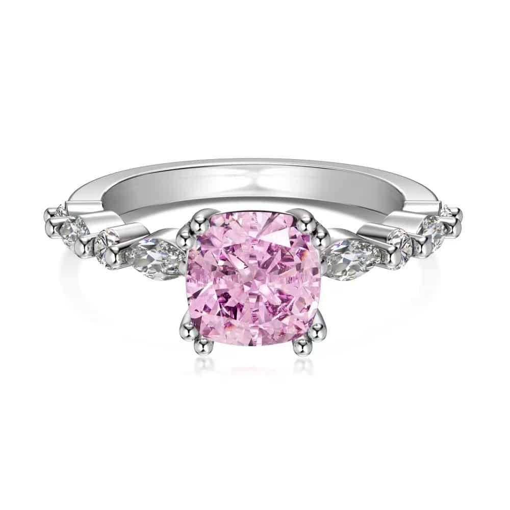 Coussin de bague en argent sterling Adore