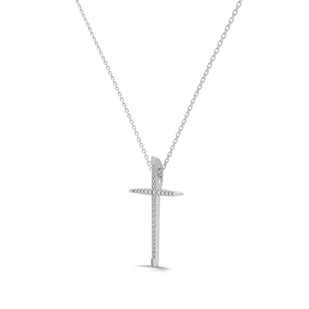 Thin Cross Sterling Silver Necklace