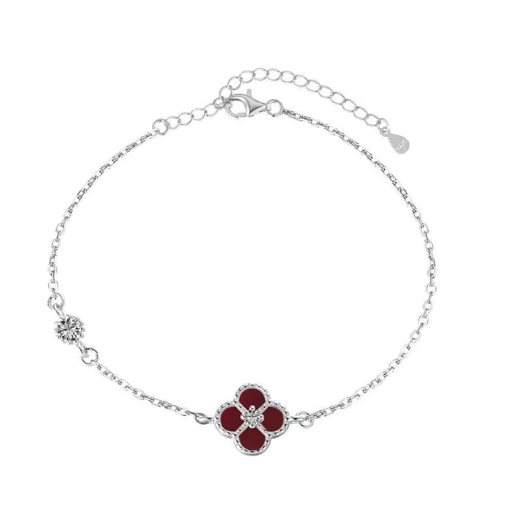 Bracelet Coeur Zircon Argent Massif