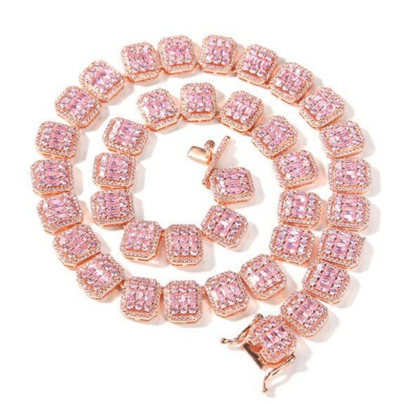 Collier Baguette Zircon Sucre 13MM