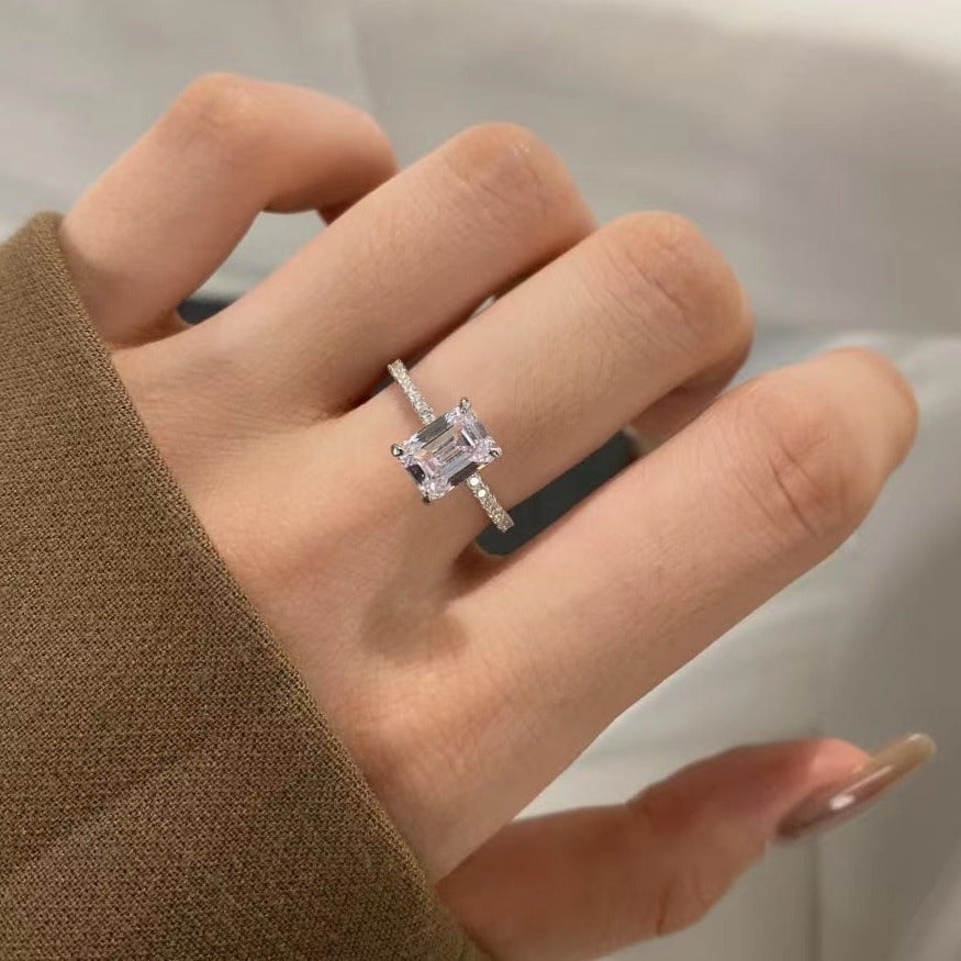 Bague Argent Massif Adore Emeraude