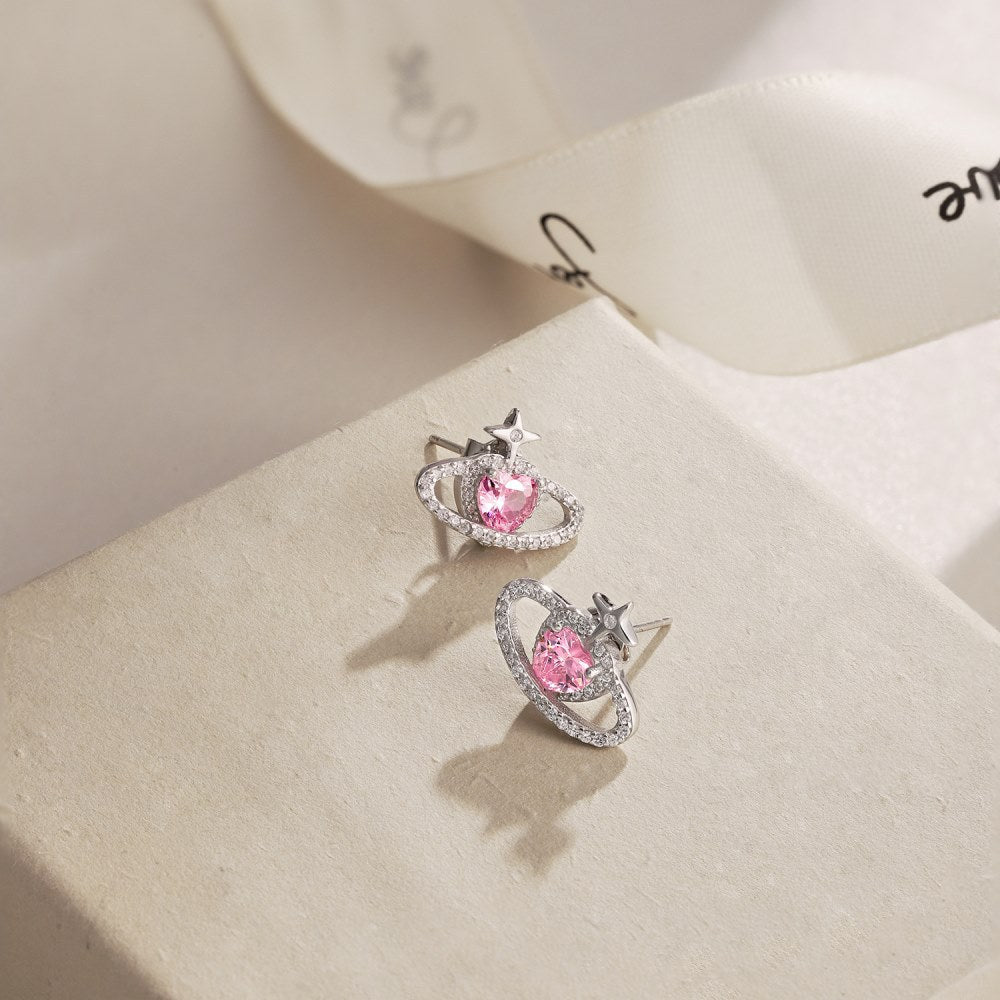 Boucles d'oreilles en argent sterling Lucky Star S925