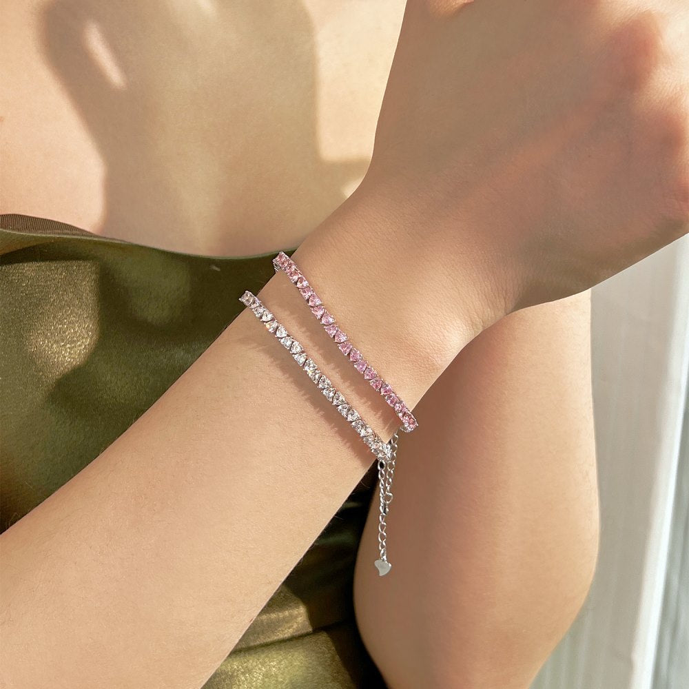 Bracelet tennis Endless Love en argent sterling