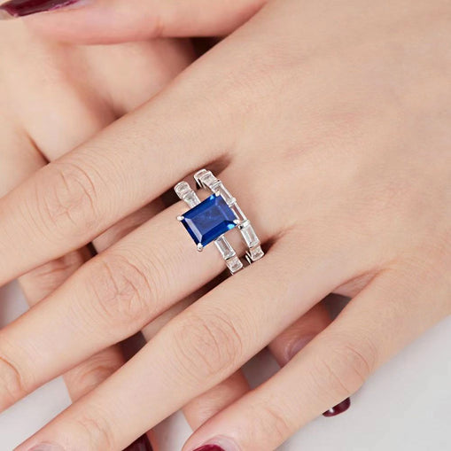 Emerald Classic Sterling Silver Ring Band