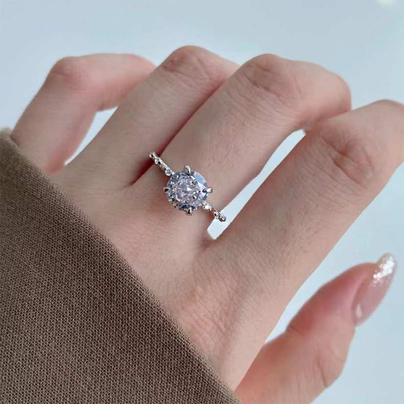 Precious love Bague Argent Massif Ronde