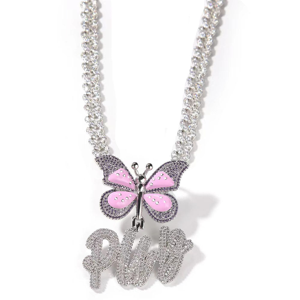 Collier Prénom Personnalisé Papillon
