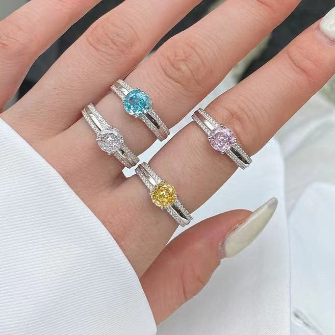 Anillo de plata esterlina de amor puro