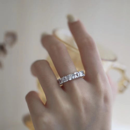 Bague en argent sterling avec bande Mia