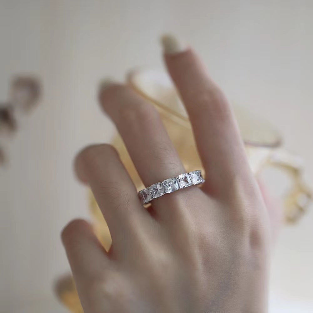 Bague en argent sterling avec bande Mia