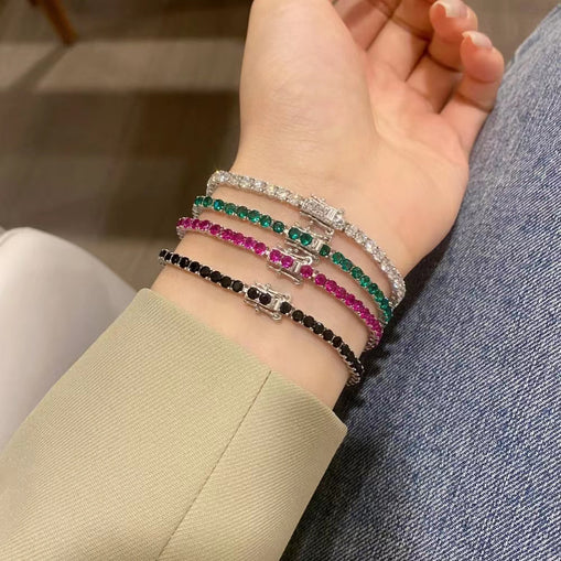 Bracelet de tennis en argent sterling Modern City