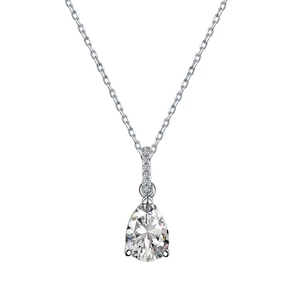 Collier Poire Zircon Argent Sterling