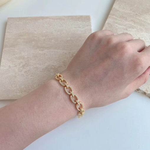 Bracelet Tennis Fermoir Argent Massif