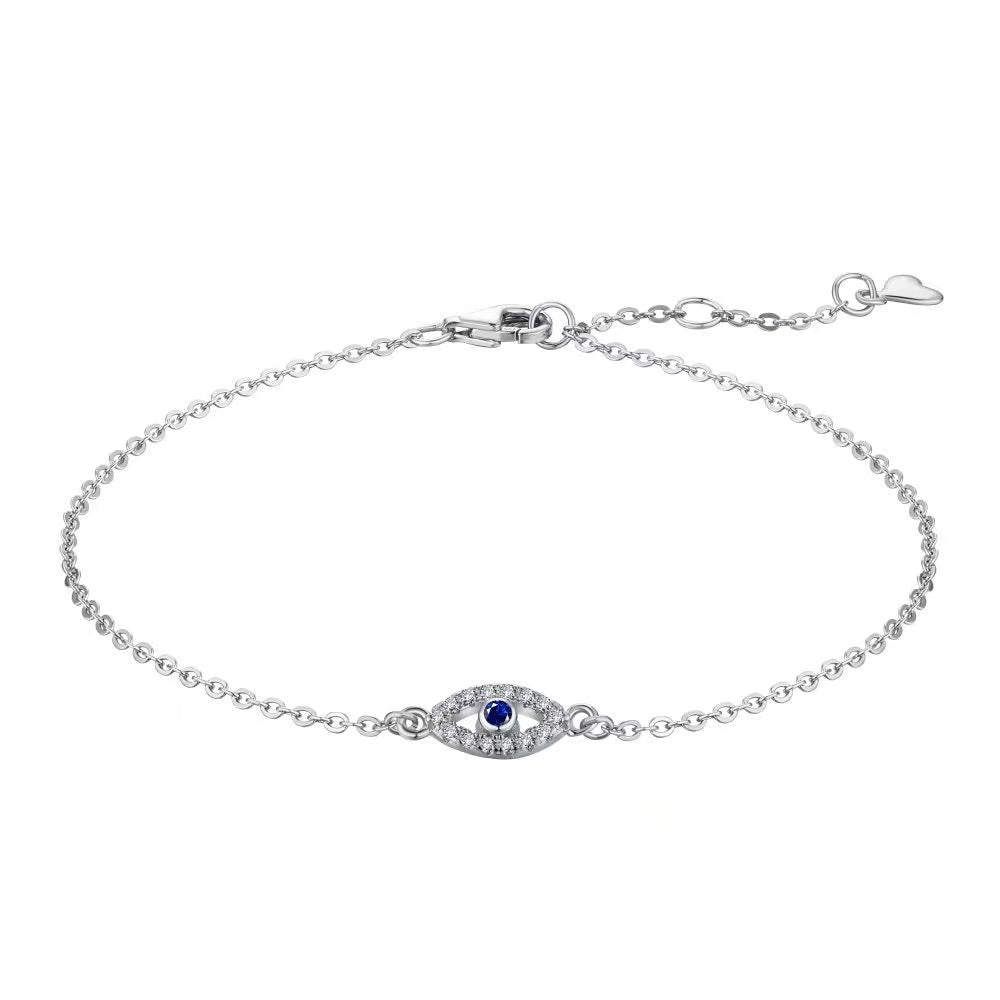 Pulsera de plata esterlina mal de ojo