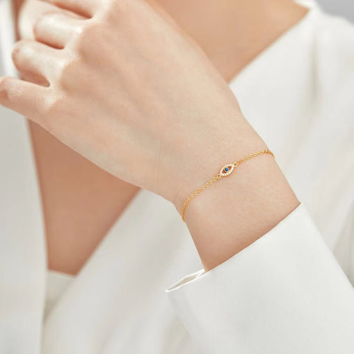 Bracelet en argent sterling mauvais œil