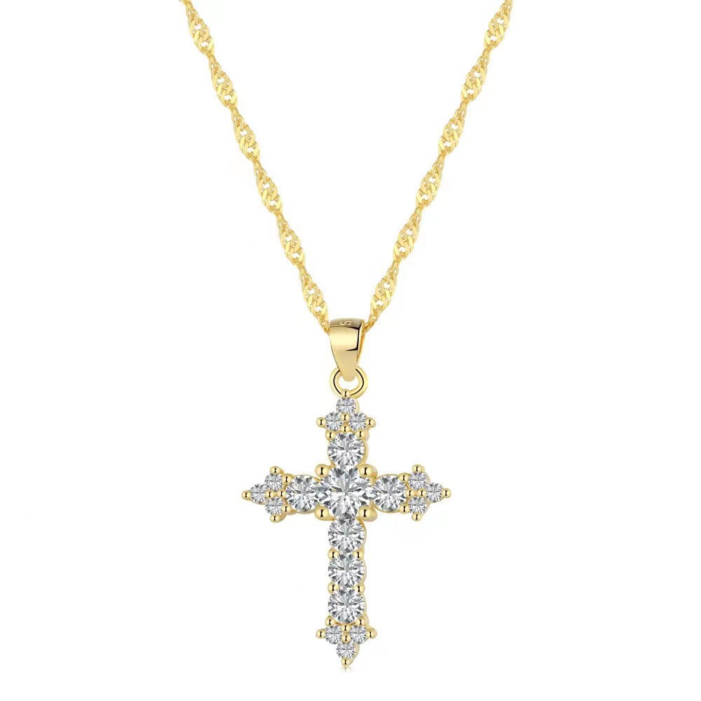 Collier croix en argent sterling