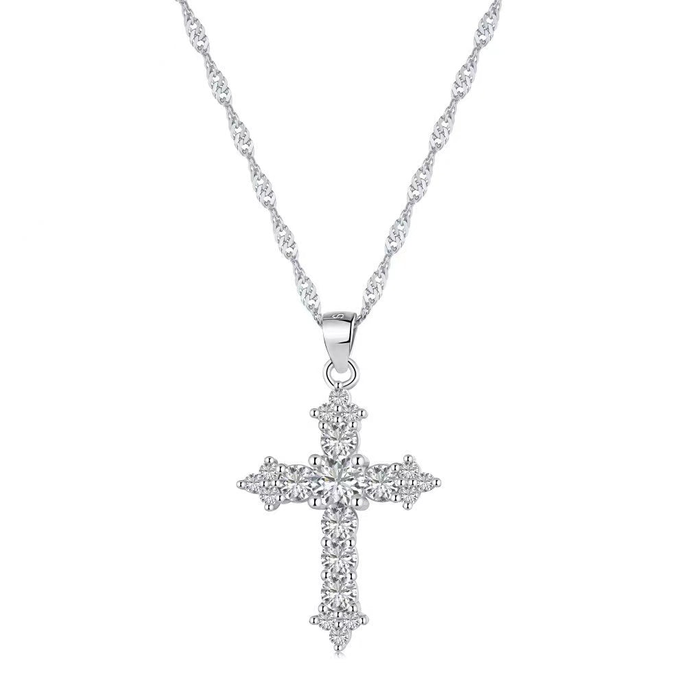 Collier croix en argent sterling