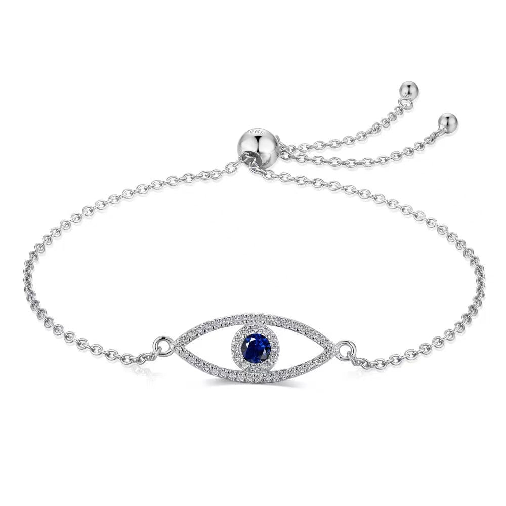 Pulsera Mal de Ojo Plata Esterlina Circón